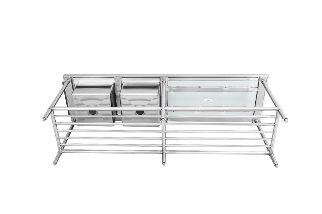 DSBD7-2400L/A Left Inlet Double Sink Dishwasher Bench