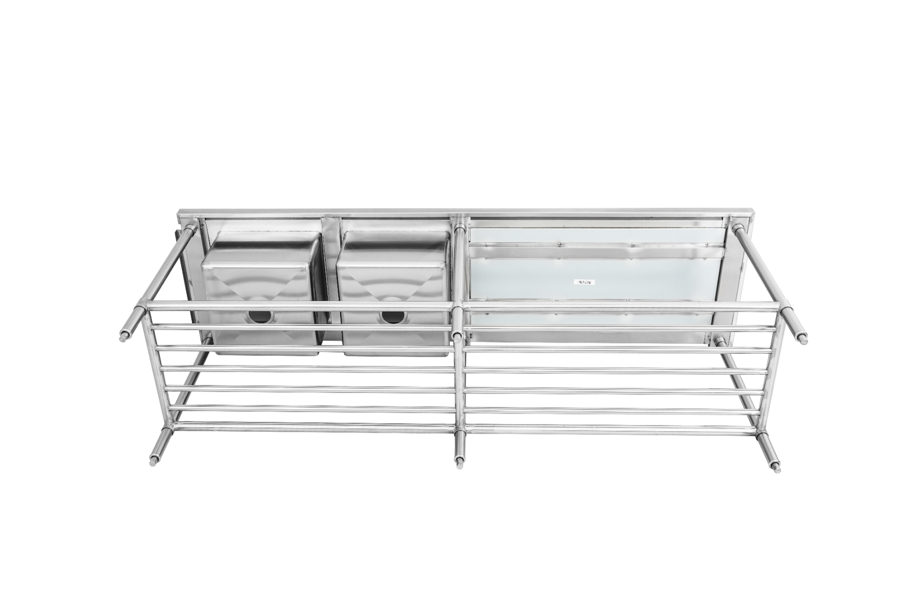 DSBD7-2400L/A Left Inlet Double Sink Dishwasher Bench