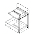Fagor Stainless Steel Corner Bench w/ Introduction of Baskets by the Right Side E-90D