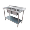 Modular System Double Sink Bench Centre 1800x700x900mm - 1800-7-DSBC 