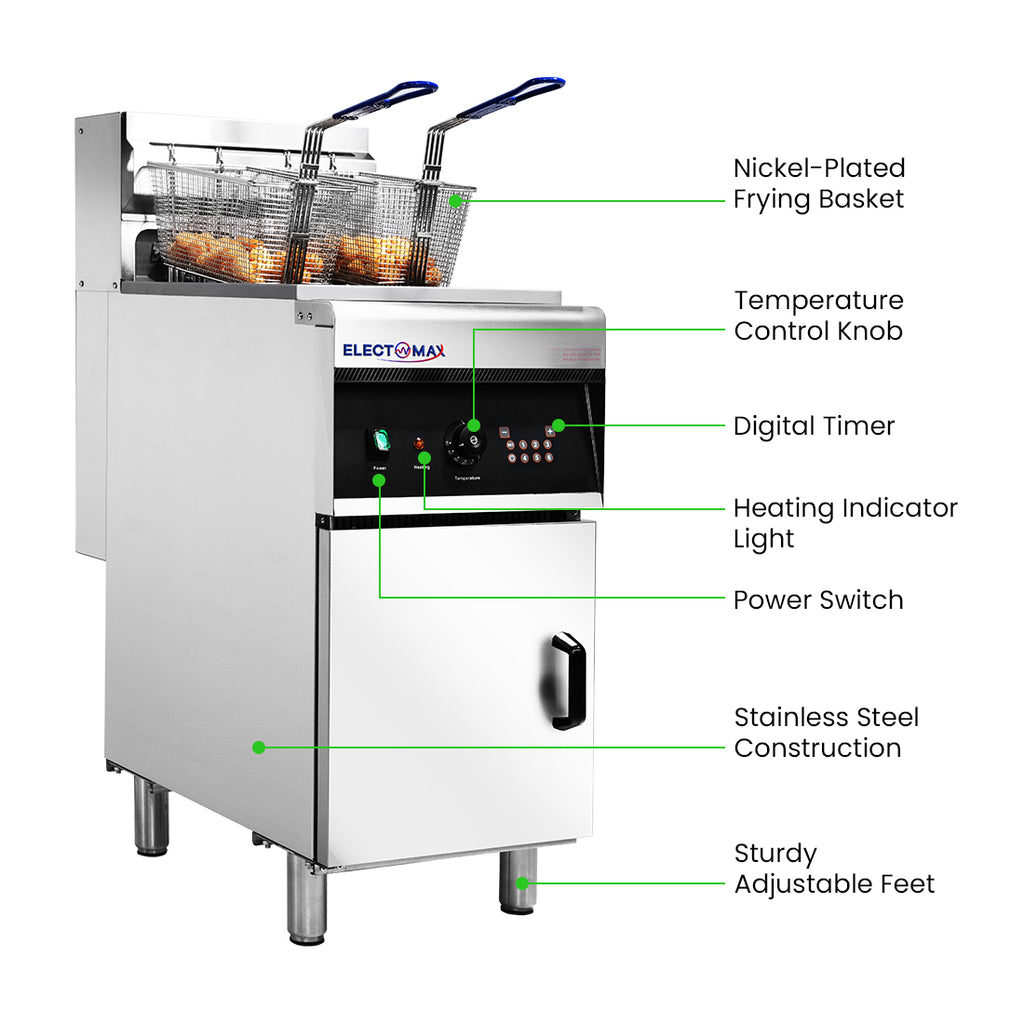 Brenner 28L Oil Capacity Electric Fryer - EF-28LE