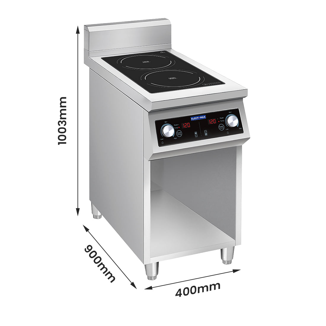 ElectMax 900 Series Induction 2 Burner Cooker with Splashback EIC9-400P