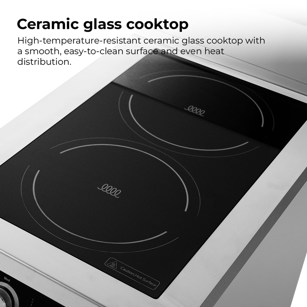 Electmax 700 Series Induction 2-Burner Cooker with Splashback EIC7-400P