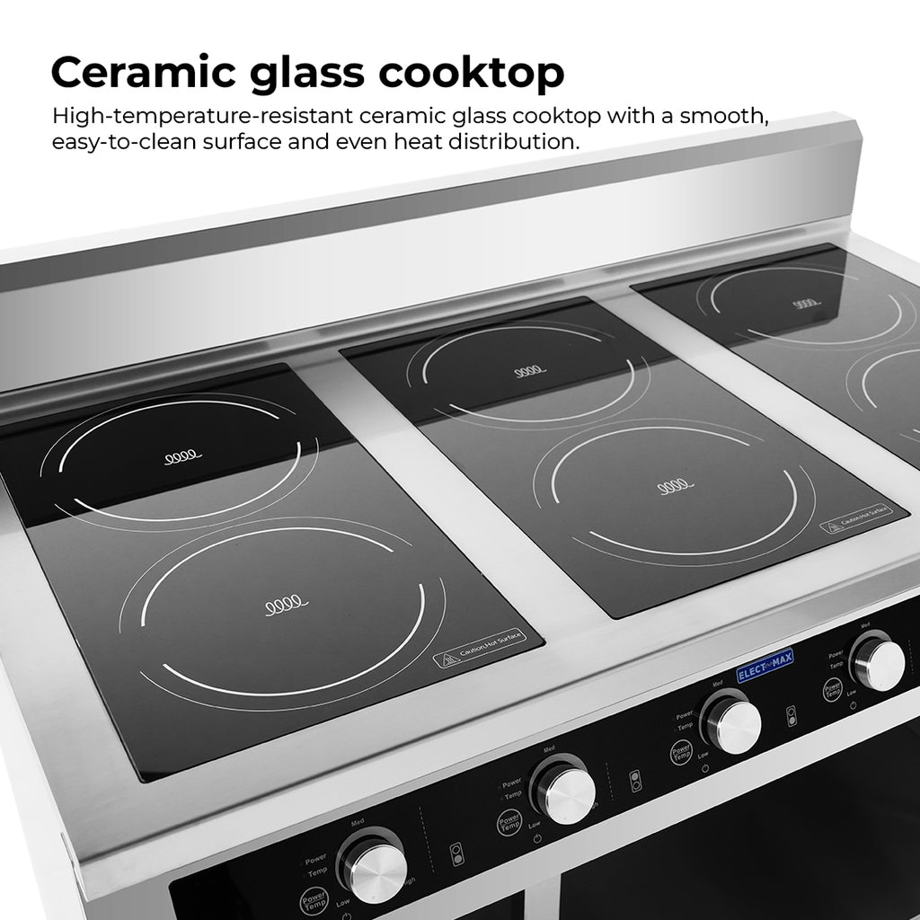 ElectMax 900 Series Induction 6 Burner Cooker with Splashback EIC9-1200P