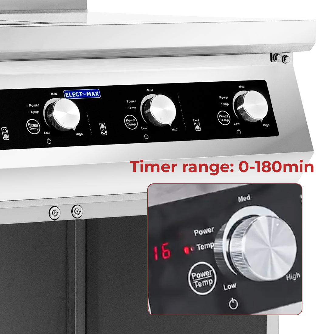 ElectMax 900 Series Induction 6 Burner Cooker with Splashback EIC9-1200P