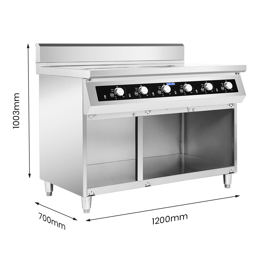 Electmax 700 Series Induction 6-Burner Cooker with Splashback - EIC7-1200P