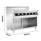 ElectMax 900 Series Induction 6 Burner Cooker with Splashback EIC9-1200P