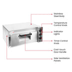 BakerMax Compact Countertop Single Deck Electric Pizza Oven - EP-1T