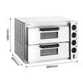 BakerMax Compact Countertop Double Deck Electric Pizza Oven - EP-2T