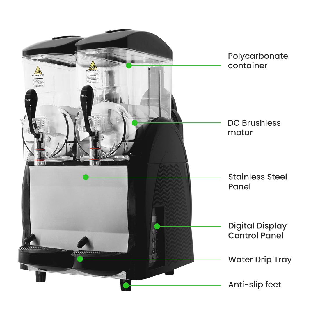 Benchstar Double 12 Litre Granita & Slushy Machine - FABIGANI-2S