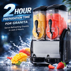Benchstar Double 12 Litre Granita & Slushy Machine - FABIGANI-2S