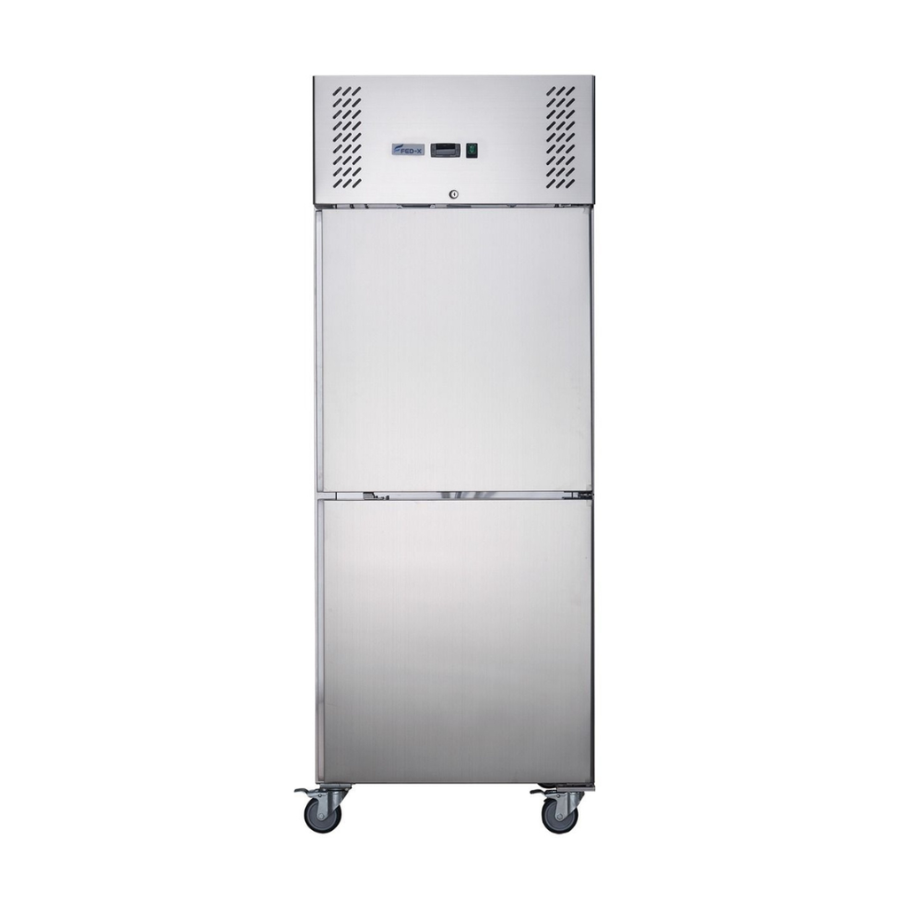 FED-X S/S Two half Door Upright Freezer - XURF600S1V