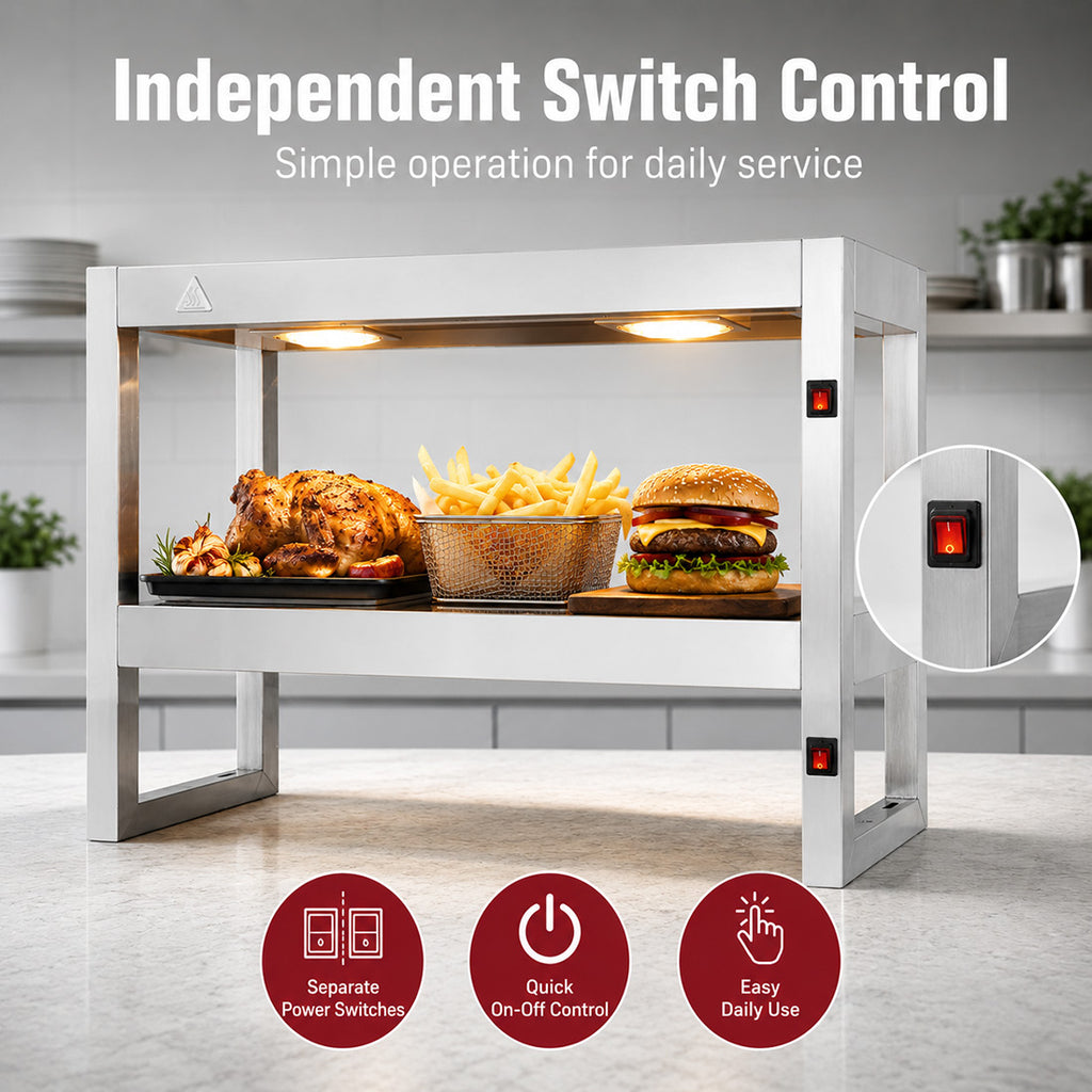 Benchstar Commercial Food Warmer with 4 Lamps âÂ FW4L-092