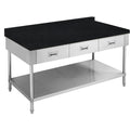 Black Splashback for Stone Kitchen Bench