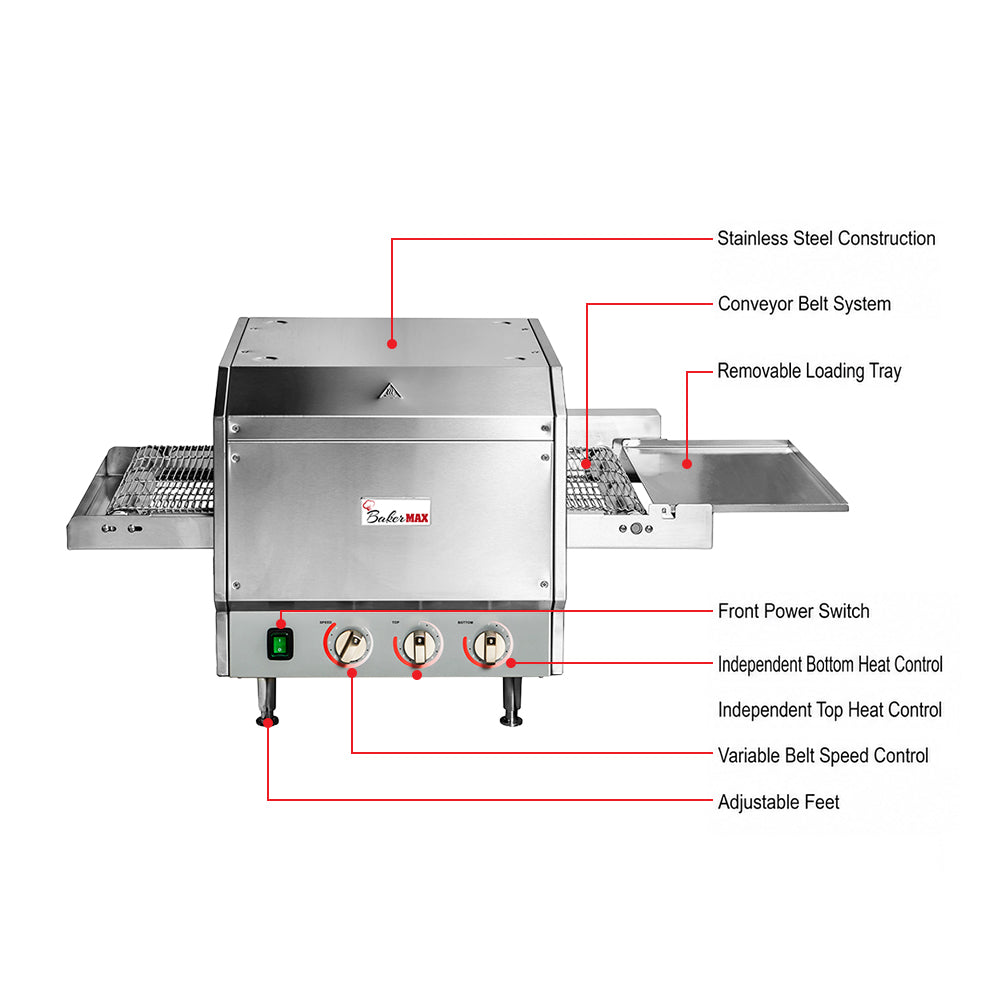 BakerMax Electric Conveyor Pizza Ovens - HX-14EP