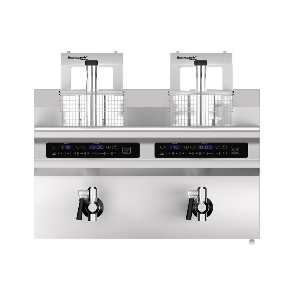 Benchstar Double Tanks Auto Lifting Induction Fryer - IF7000D-AL