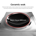 Benchstar Ceramic Induction Wok w/ Stainless Steel Body IW500
