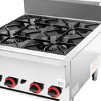 Gasmax Benchtop Natural Gas 4 Burner Cooktop w/ Splashback - JUS-TR-4B