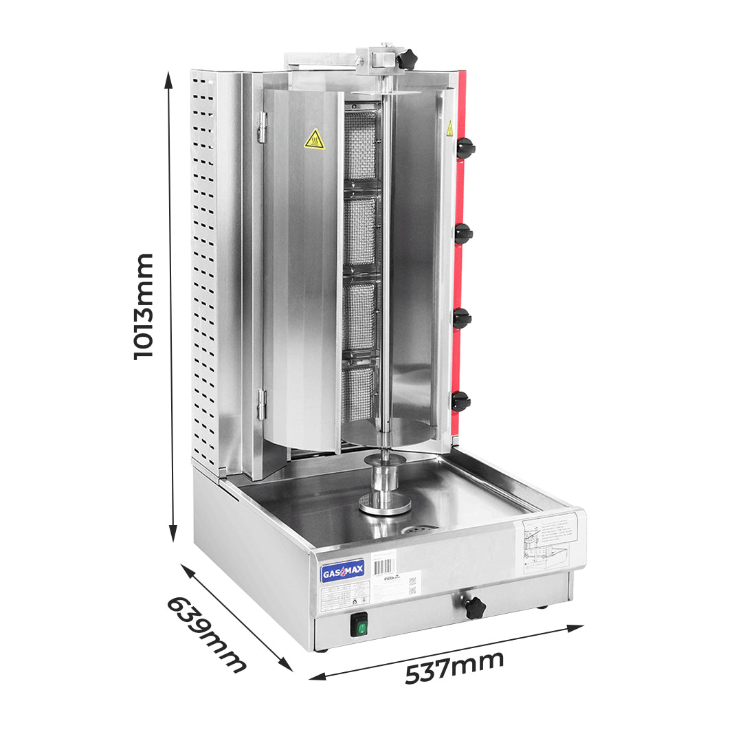 Gasmax Semi-automatic 4 Burner LPG Kebab Machine - KB-4LPG