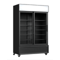 Thermaster Two Sliding Glass Door Colourbond Upright Drink Fridge Black - LG-1000SDBP