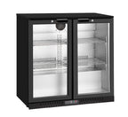 Thermaster Under Bench double Heated Glass Doors Bar Fridge/Cooler with heater switch - LG-208TD