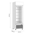 Thermaster Single Glass Door Colourbond Upright Drink Fridge - LG-370P