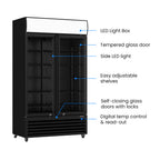 Thermaster Two Glass Door Colourbond Upright Drink Fridge - LG-730BP