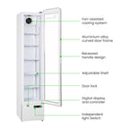 Thermaster SlimFit Upright Glass Door Beverage Fridge - LG166FA
