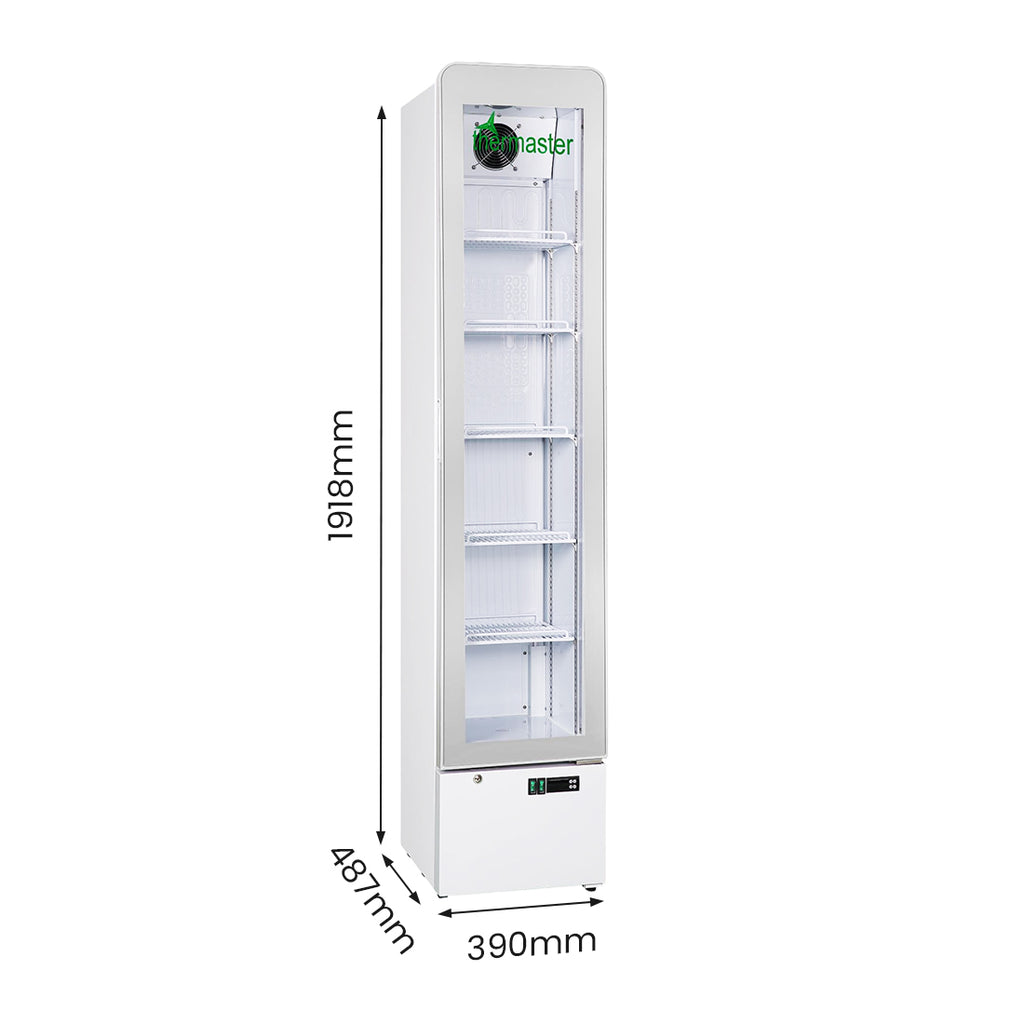 Thermaster SlimFit Upright Glass Door Beverage Fridge - LG166FA