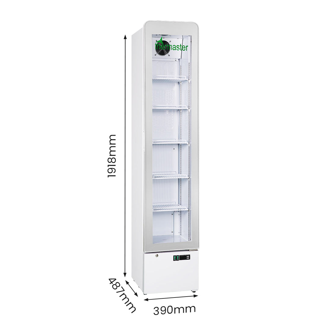 Thermaster SlimFit Upright Glass Door Beverage Fridge - LG166FA