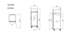 TOP MOUNTED 1 DOOR FRIDGE SHOWCASE 730 MM MCF8604