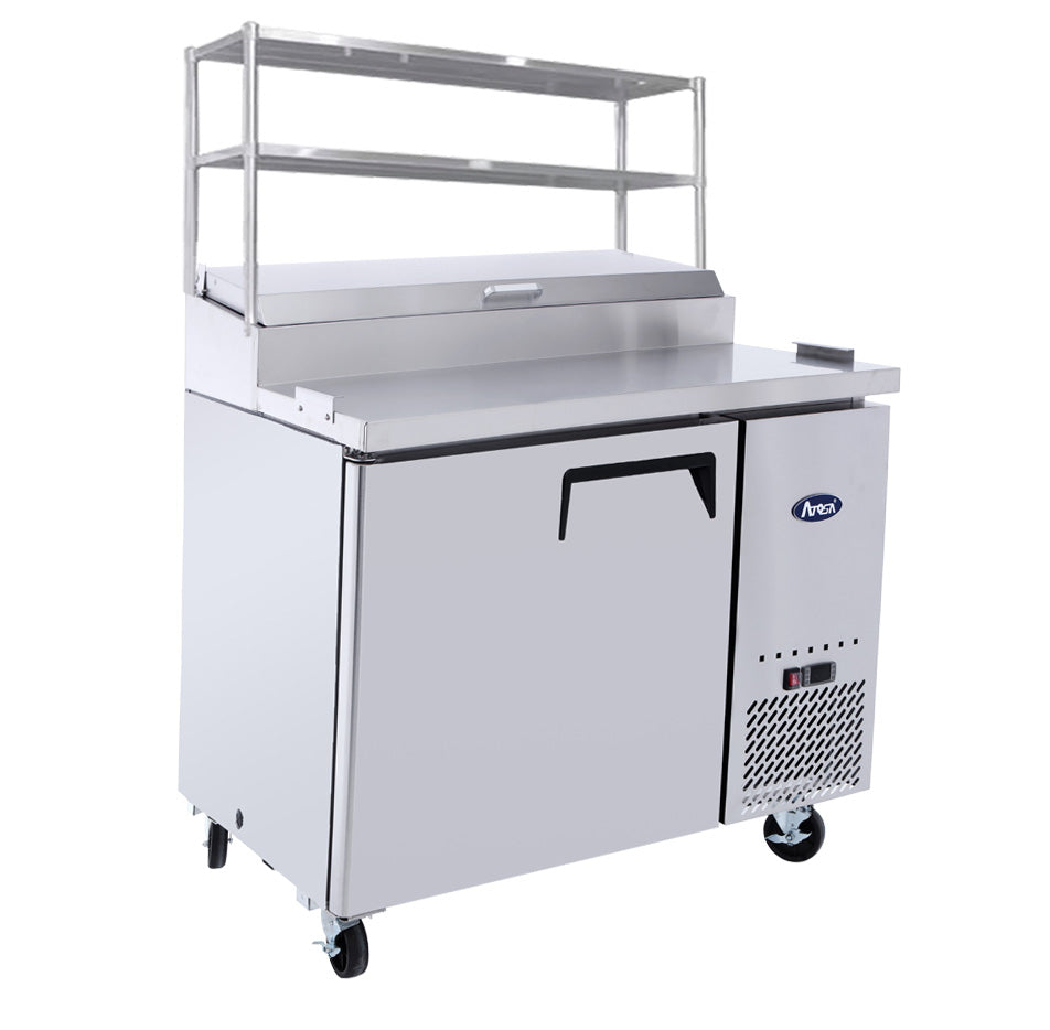 1 DOOR PIZZA PREP TABLE FRIDGE WITH OVER SHELF MPF8201OS