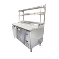 2 DOOR PIZZA PREP TABLE FRIDGE WITH OVER SHELF MPF8202OS