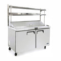 2 DOOR SANDWICH PREP TABLE FRIDGE WITH OVER SHELF MSF8302OS