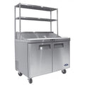 2 DOOR SANDWICH PREP TABLE FRIDGE WITH OVER SHELF MSF8303OS