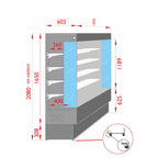 Tecnodom Open Chiller with 4 Shelves - TDVC60-CA-187