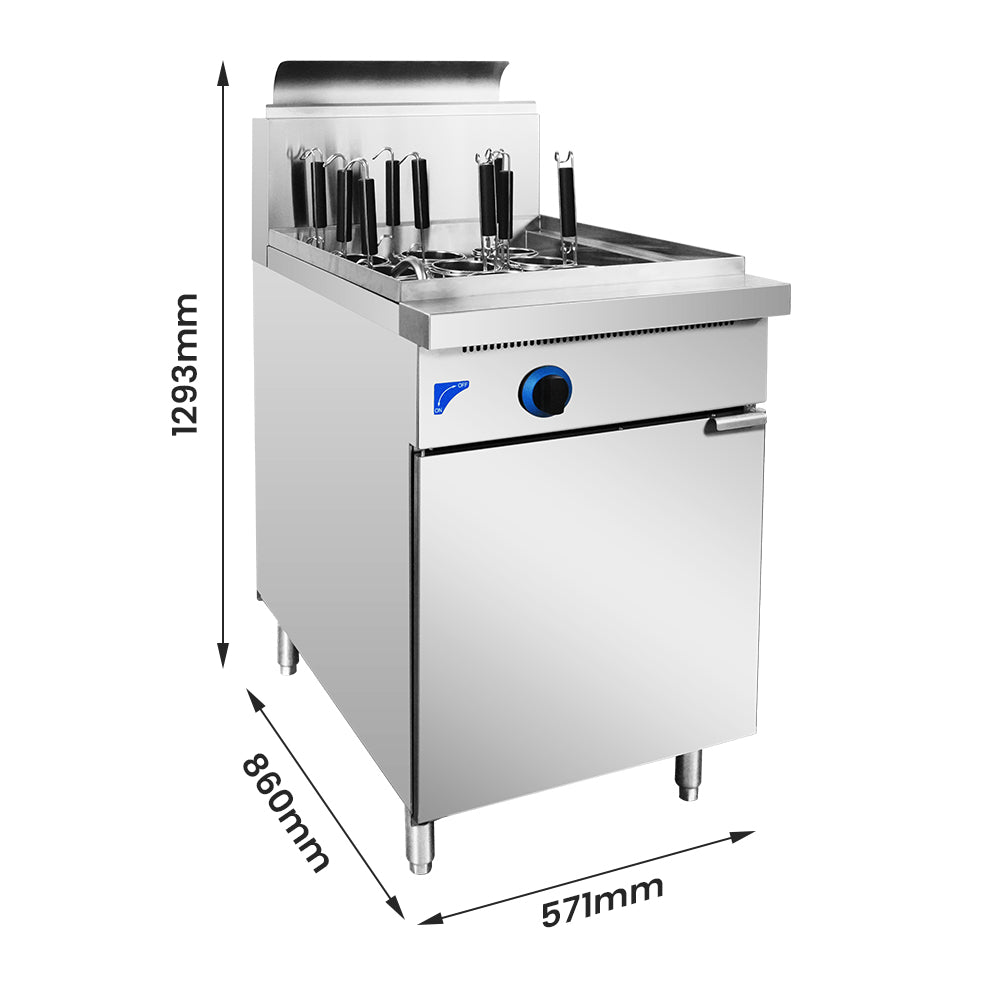 PC150-9 - V Pan Natural Gas 9 Baskets Pasta and Noodle Cooker