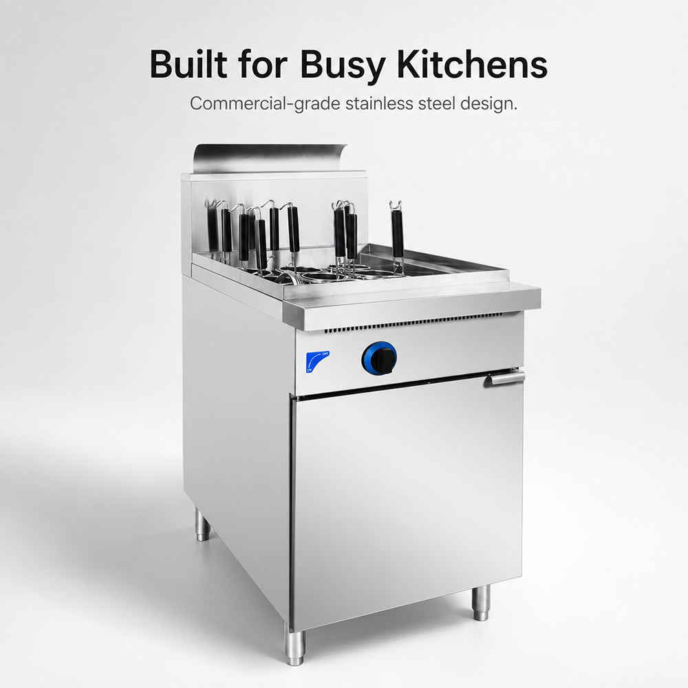 PC150-9 - V Pan Natural Gas 9 Baskets Pasta and Noodle Cooker