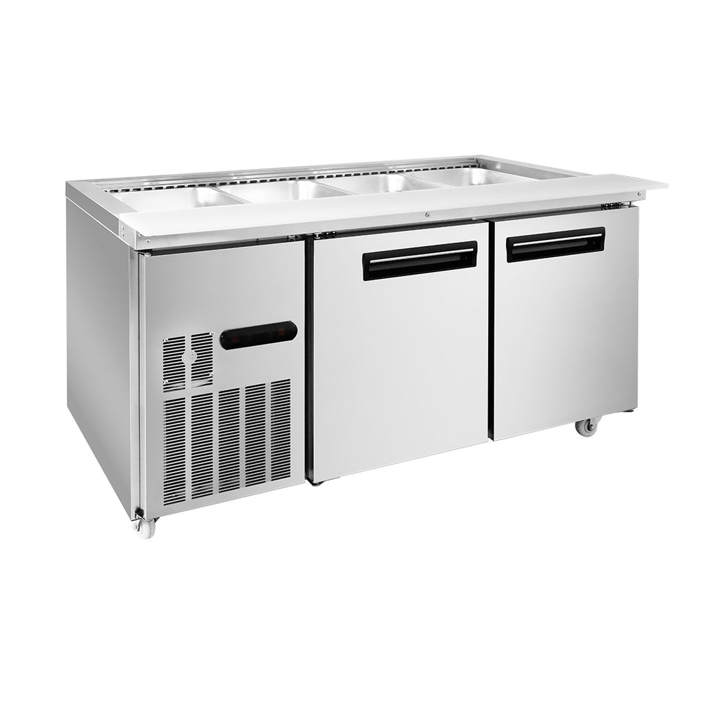 Thermaster Two Door Cold Bench Salad Station 4x1/1 GN Pans PG150FA-XB