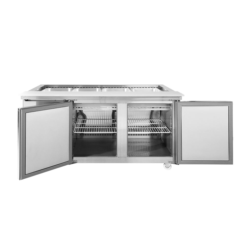 Thermaster Two Door Cold Bench Salad Station 4x1/1 GN Pans PG150FA-XB