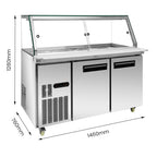 Thermaster Cold Salad & Noodle Bar 4x1/1 GN Pans PG150FA-XG