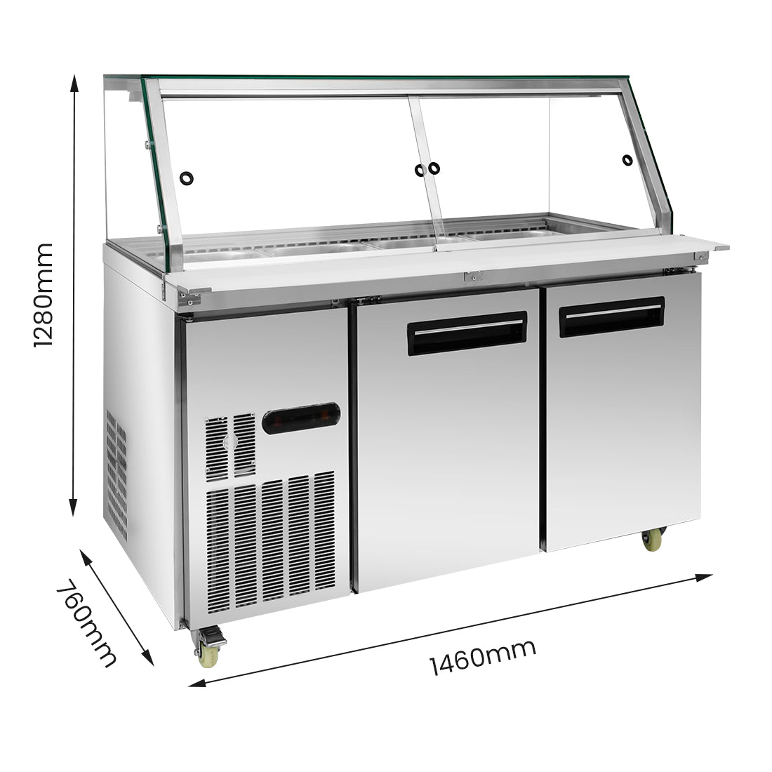 Thermaster Cold Salad & Noodle Bar 4x1/1 GN Pans PG150FA-XG