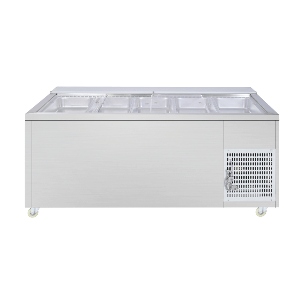Thermaster Two Door Cold Bench Salad Station 5x1/1 GN Pans - PG180FA-XB