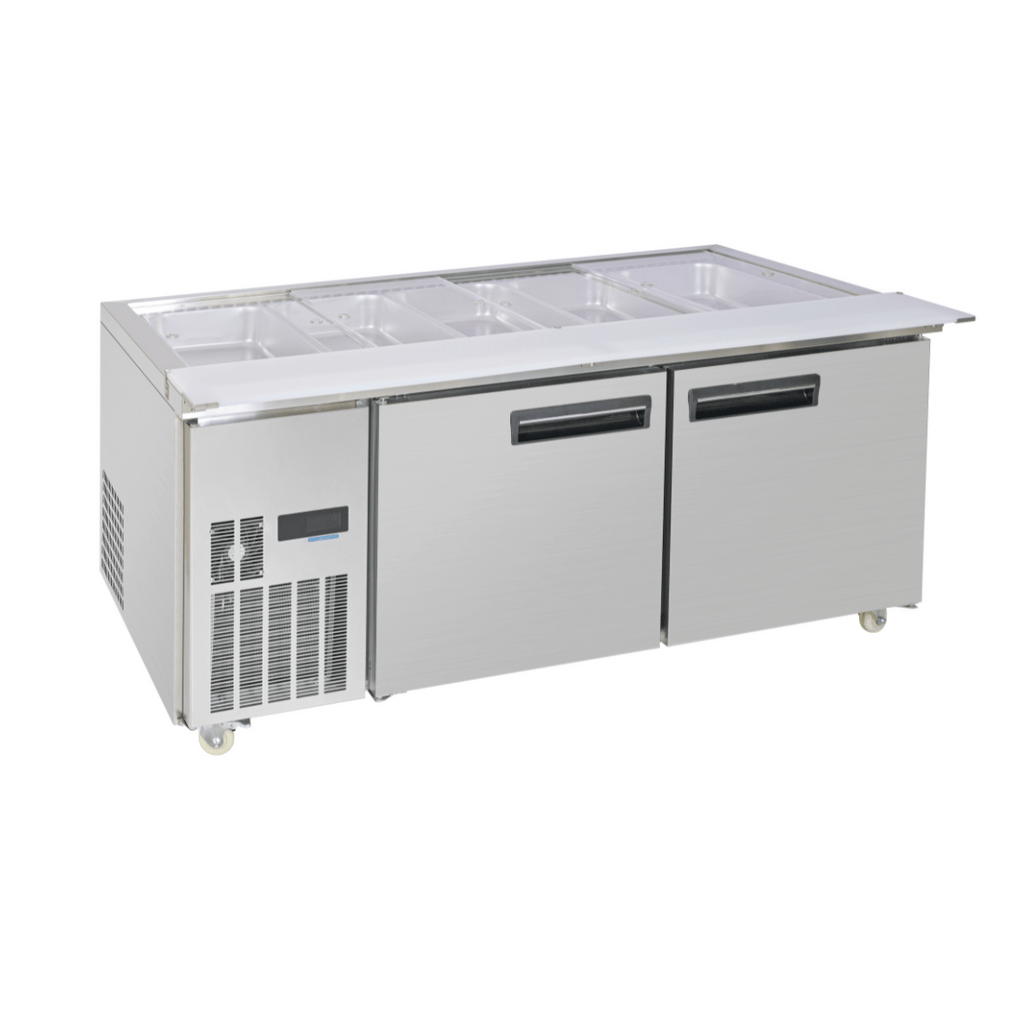 Thermaster Two Door Cold Bench Salad Station 5x1/1 GN Pans - PG180FA-XB