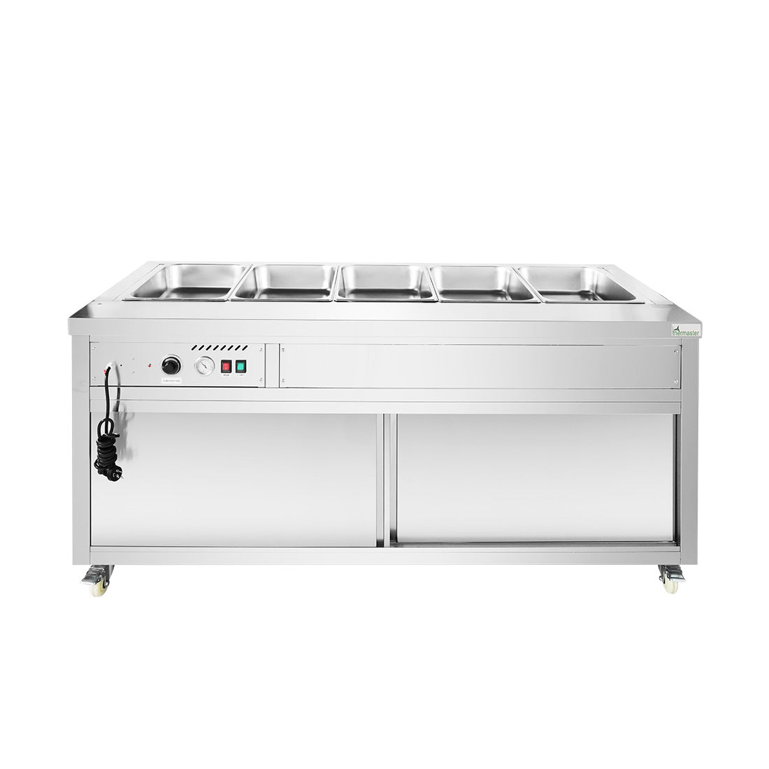 Thermaster Premium Wet and Dry Bain Marie Food Display 5x1/1 GN Pans - PG180FE-XB