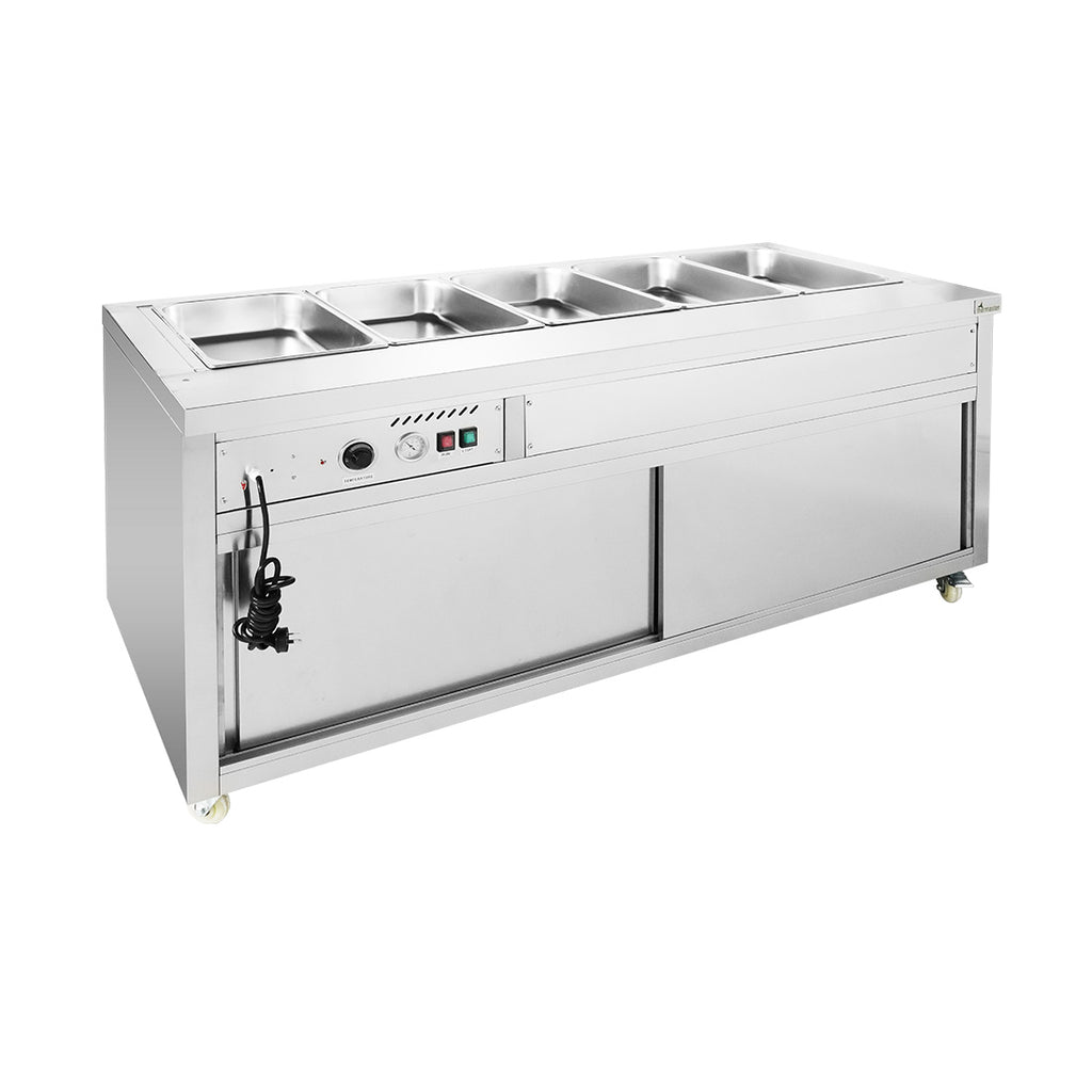 Thermaster Premium Wet and Dry Bain Marie Food Display 5x1/1 GN Pans - PG180FE-XB
