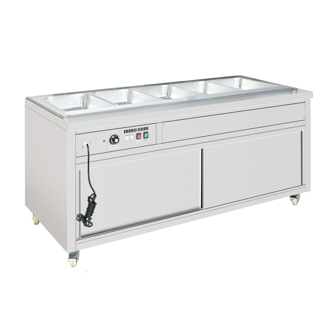 Thermaster Premium Wet and Dry Bain Marie Food Display 5x1/1 GN Pans - PG180FE-XB