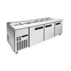 Thermaster Three Door Cold Bench Salad Station 6x1/1 GN Pans PG210FA-XB