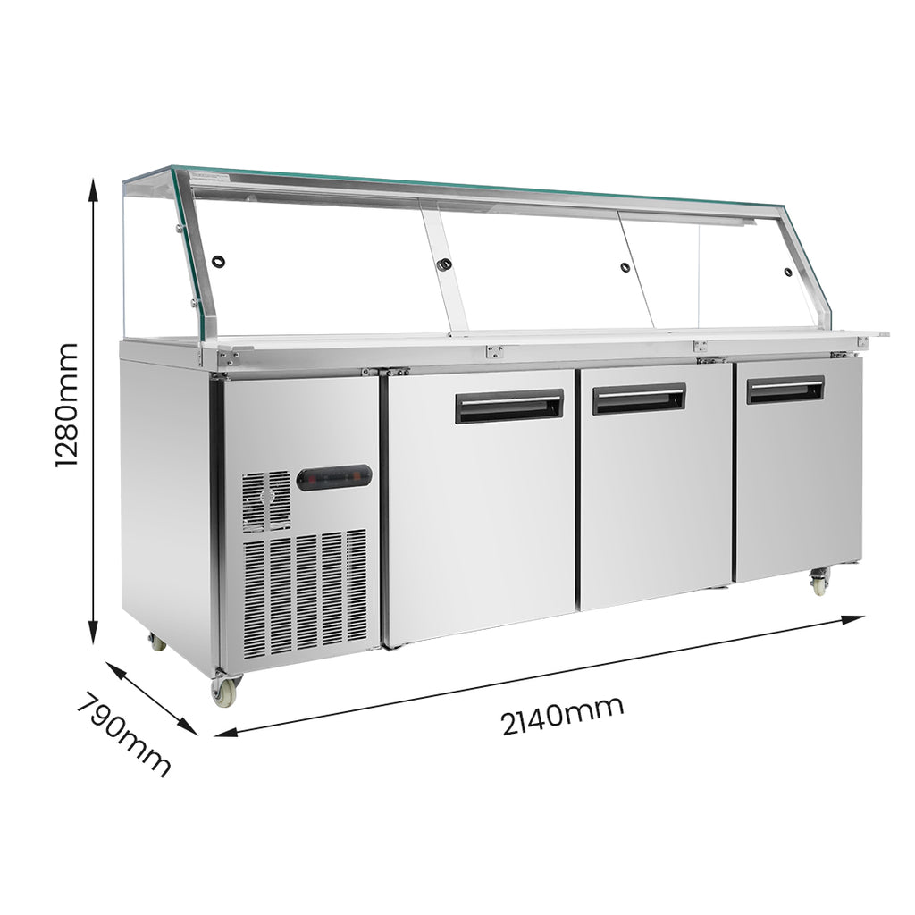 Thermaster Cold Salad & Noodle Bar 6x1/1 GN Pans - PG210FA-XG