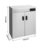 Elementry Stainless Steel Double Cabinet Plate Warmer 120 Plates - PW-DE